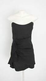 vestido My Favorite Things feminino preto com babado