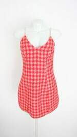 vestido lorena campello bicolor com aplique e forro