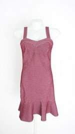 vestido Maria Filó feminino vermelho com forro