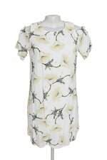 Vestido off white floral com forro