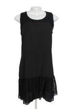 Vestido Angel preto com forro e renda