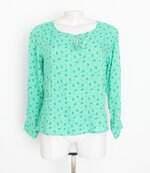 blusa manga longa feminina estampada 