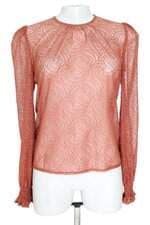 blusa esmeral feminina terracota com transparência