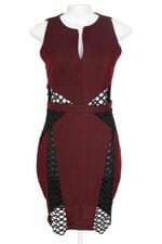 vestido Iorane feminino vermelho com forro e recortes