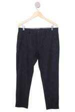 calça de tecido Zara masculina azul risca de giz