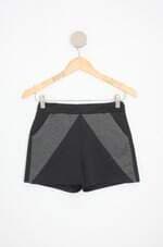 shorts garotas teens juvenil preto com brilho