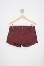 shorts H&m feminino vinho com barra italiana