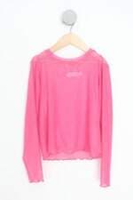 blusa C&A kids rosa com forro