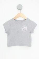 blusa kids cinza com silk