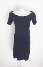vestido feminino azul canelado