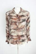 camisa dolce vita feminina estampada com recortes