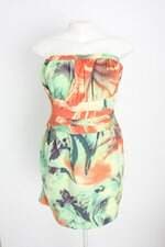 vestido tricomix feminino estampado com sobreposição