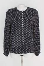 blusa manga longa mng feminina estampada 