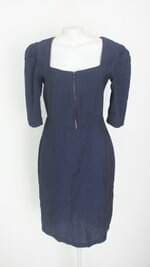 vestido feminino azul com forro e ombreira