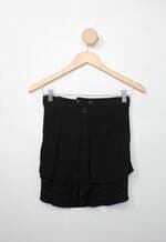 Shorts Saia garage feminina preto com Laço