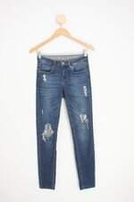 calça jeans feminina azul destroyed