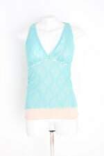 regata marcia mello feminina azul com bordado e forro