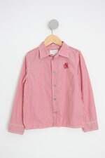 camisa diesel kids estampada em listras com bordado