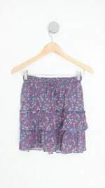 saia feminina floral com forro