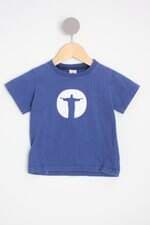 camiseta kids azul com silk