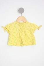 blusa bb moderno kids amarela estampada