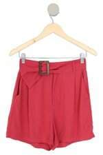 shorts Colcci feminino rosa com faixa na cintura