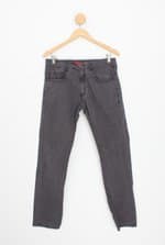 calça de sarja feminina cinza