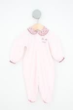 macacão kids rosa com bordado