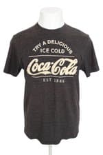 camiseta coca cola masculina cinza com bordado e silk