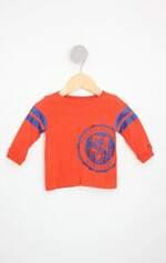 camiseta tommy hilfiger kids laranja com silk