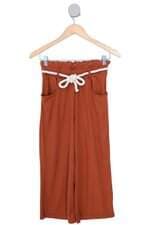 calça de tecido flammom marrom