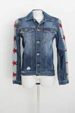 jaqueta jeans john john feminina azul com bordado