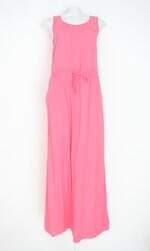 vestido hering feminino rosa com faixa na cintura e franzido
