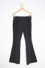 calça flare bobstore feminina preta com recortes