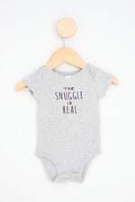 body carters kids cinza com bordado