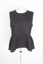 blusa feminina preta com peplum