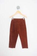 calça de tecido daddy oh daddy kids marrom com cós com elástico
