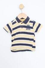 camisa polo mineral kids kids amarela listrada