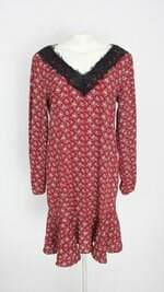 vestido simone franco feminino estampado com renda