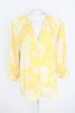blusa H&m feminina amarela floral