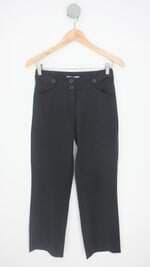 calça de tecido feminina preta