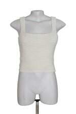 Blusa Cropped de tricô off white