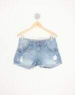shorts jeans trama jeans feminino azul