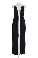 Vestido Due Vita preto com viés