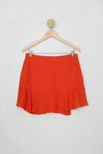 Saia Afeghan feminino laranja com Babado
