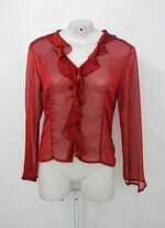 Blusa chandely feminina vermelha com Babado