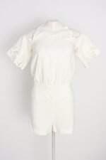 maCAQUINHo canal feminino OFF WHITE com bordado e drapeado