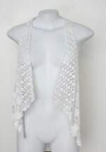 Colete feminino branco de tricot