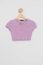 blusa cropped riachuelo kids lilás