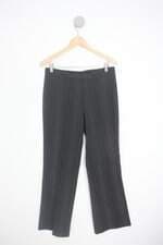 calça de tecido karmani feminina preta listrada